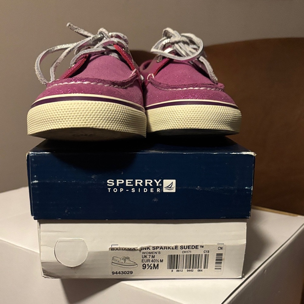 Sperry Kids Purple and Cream Sneakers